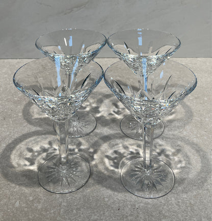 Set of 4 Waterford Martini Glasses
