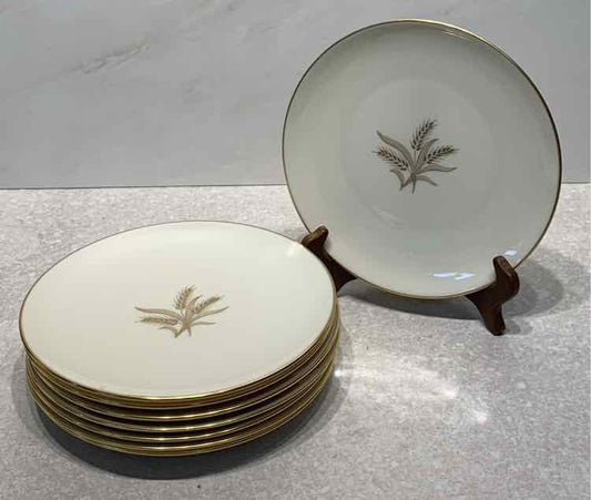 Set of 8 Lenox Wheat Plates