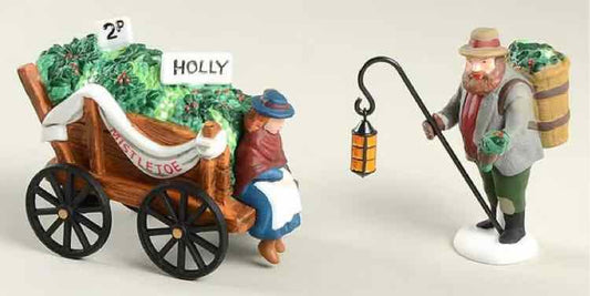 Dept. 56 Chelsea Market Mistletoe Monger and Cart