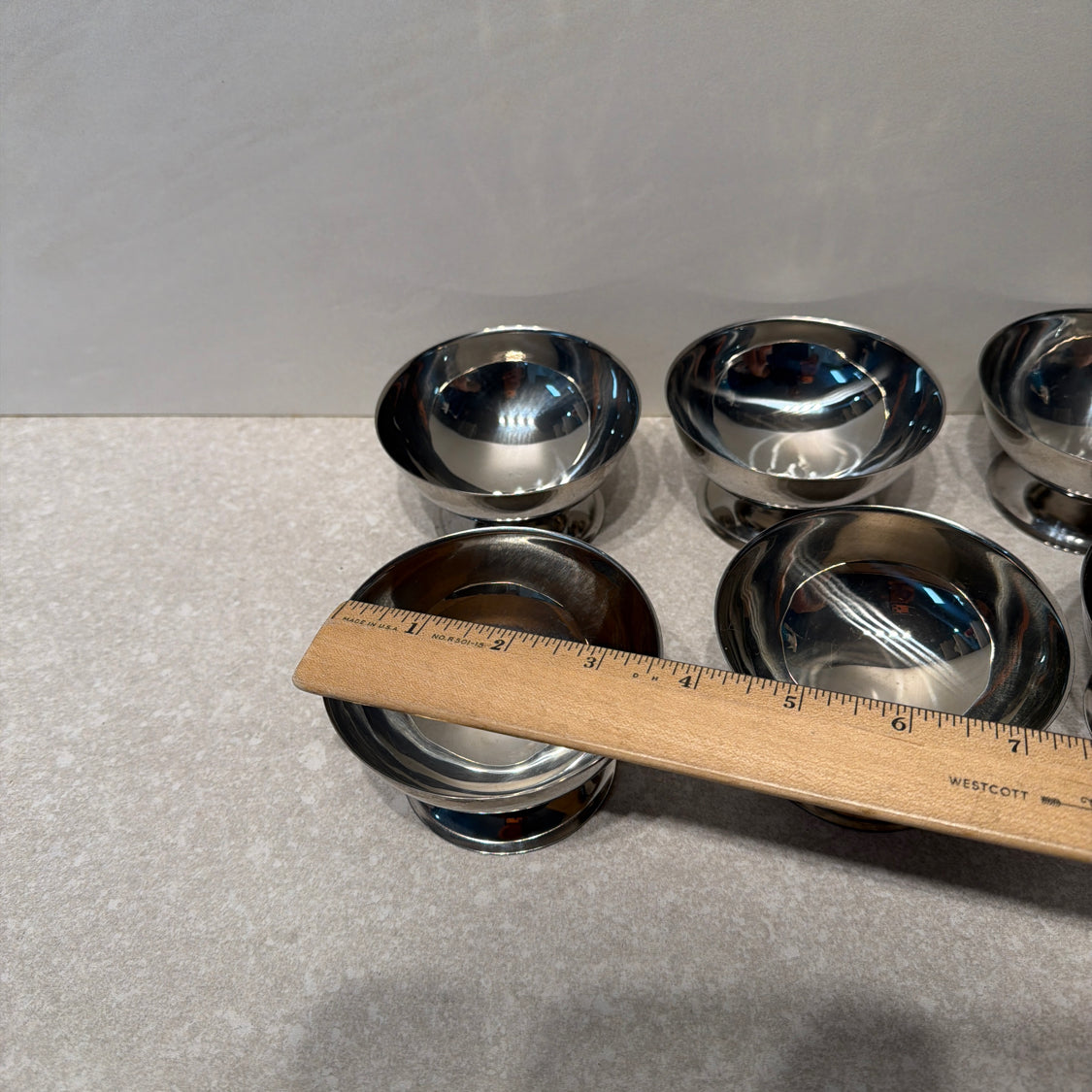 Set of 6 Stainless Cups