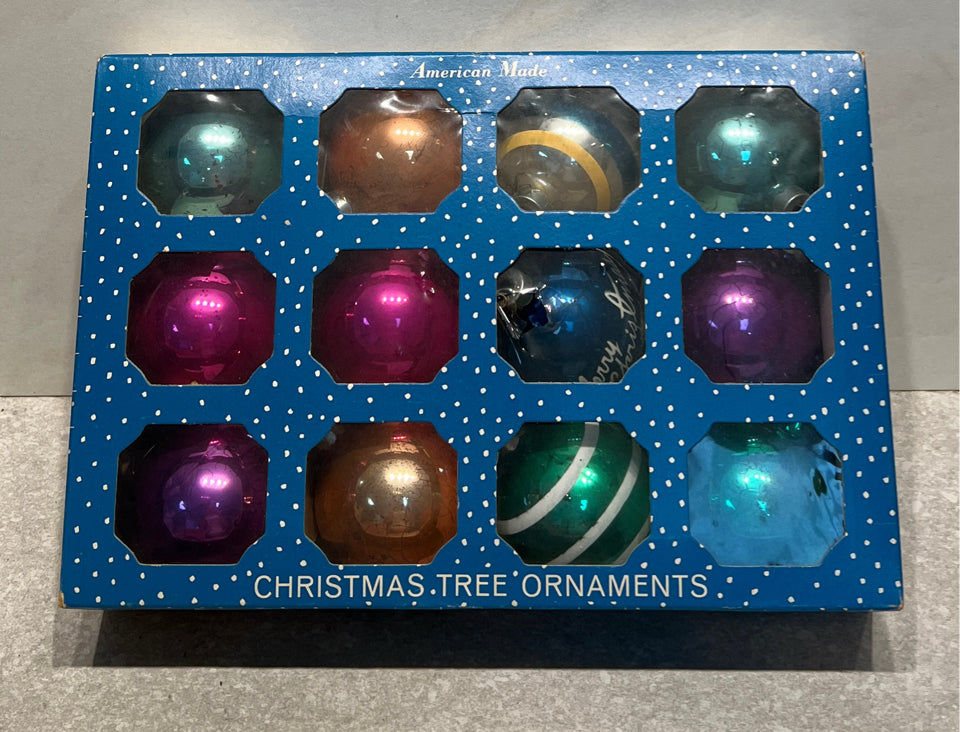 Box Of Vintage Ornaments