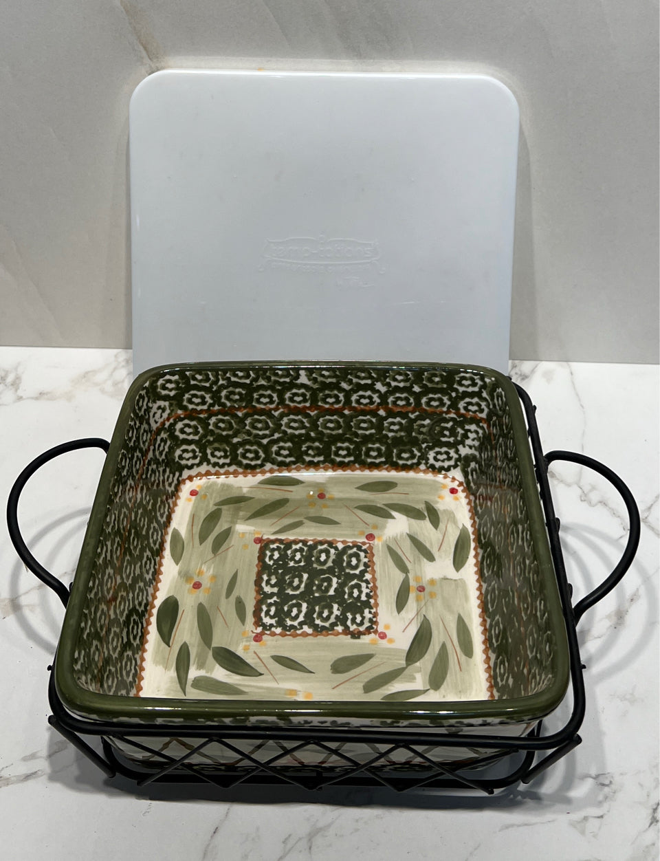 Temptations Covered Casserole on Stand