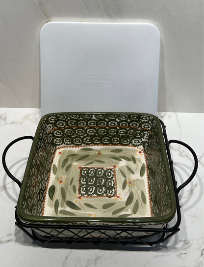 Temptations Covered Casserole on Stand