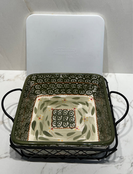 Temptations Covered Casserole on Stand