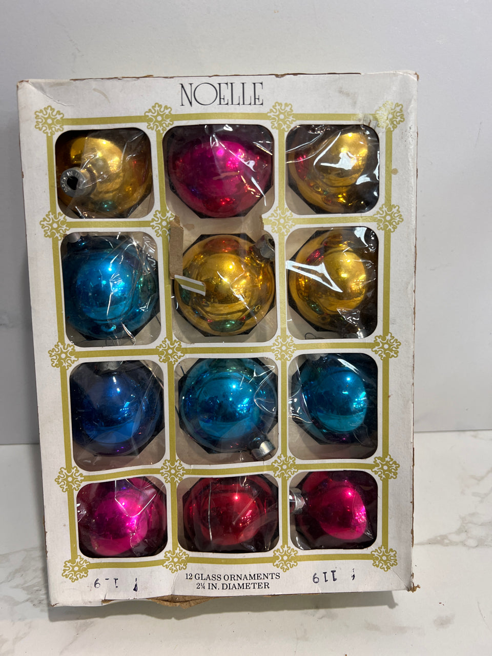 Box of Vintage Ornaments