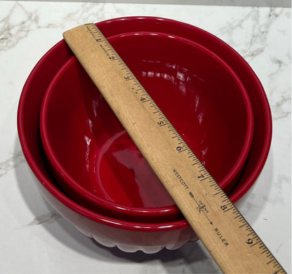 Set of 2 Red Bowls