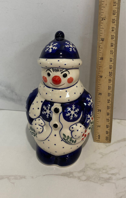 Polish Pottery Snowman