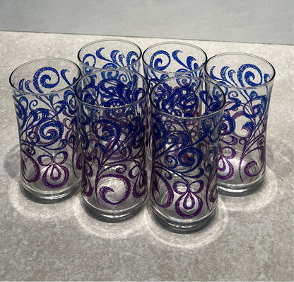 Set of 6 Vintage Glasses