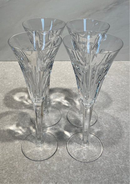 Set of 4 Waterford Flutes