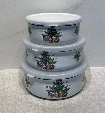Set of 3 Nikko Covered Bowls