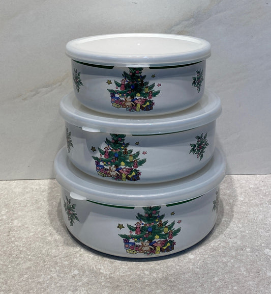 Set of 3 Nikko Covered Bowls
