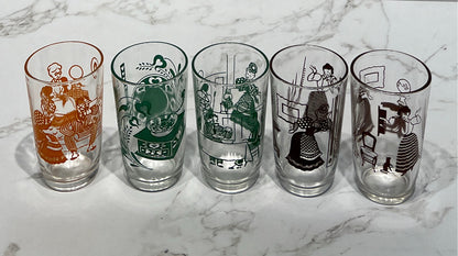 Set of 5 Swanky Swig Glasses