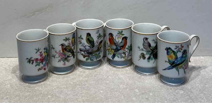 Set of 6 Bird Mugs