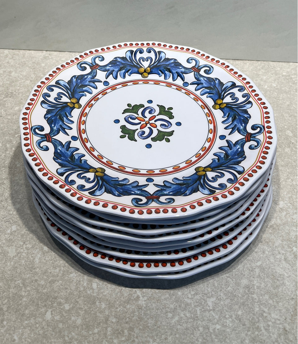 Set of 9 Melamine Plates