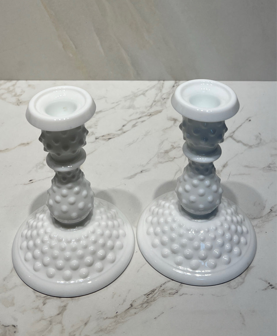 Pair of Fenton Candleholders