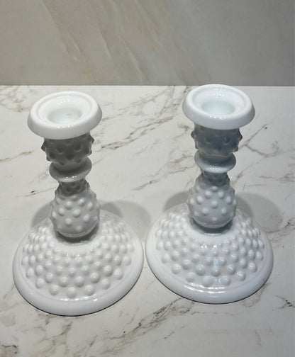 Pair of Fenton Candleholders