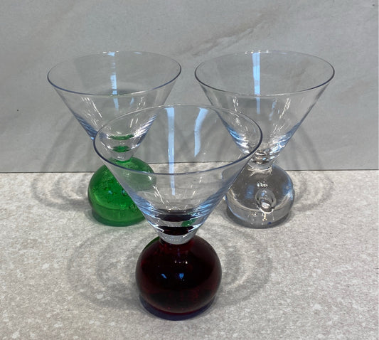 Set of 3 Martini Glasses
