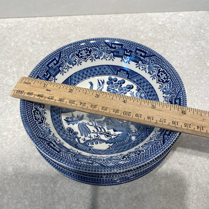 Set of 6 Blue Willow Bowls