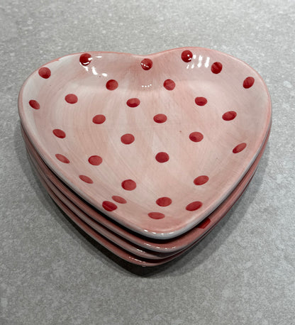 Set of 4 Heart Plates