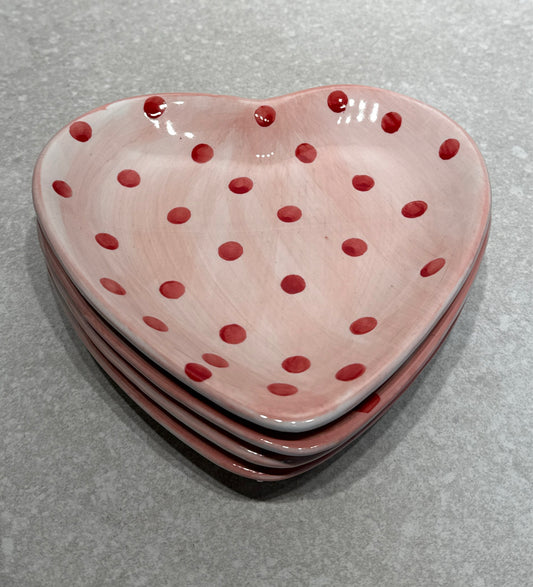 Set of 4 Heart Plates
