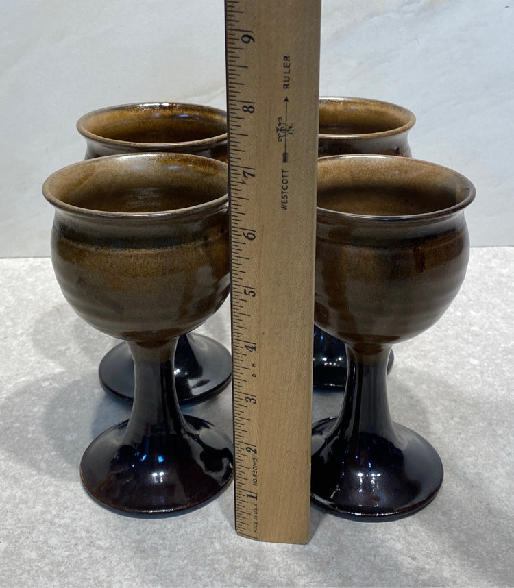 SEt of 4 Pottery GLasses