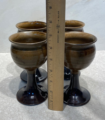 SEt of 4 Pottery GLasses
