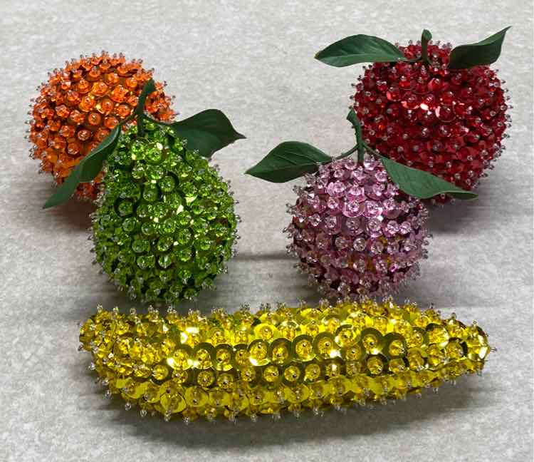 5 Pieces of Beaded Fruit