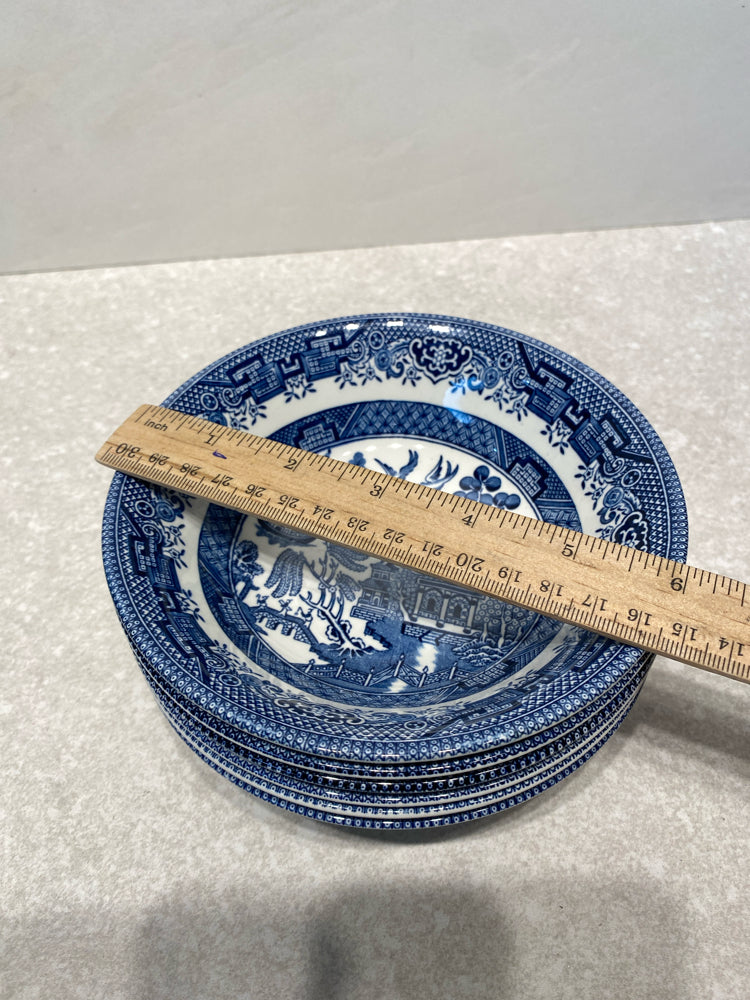 Set of 6 Blue Willow Bowls