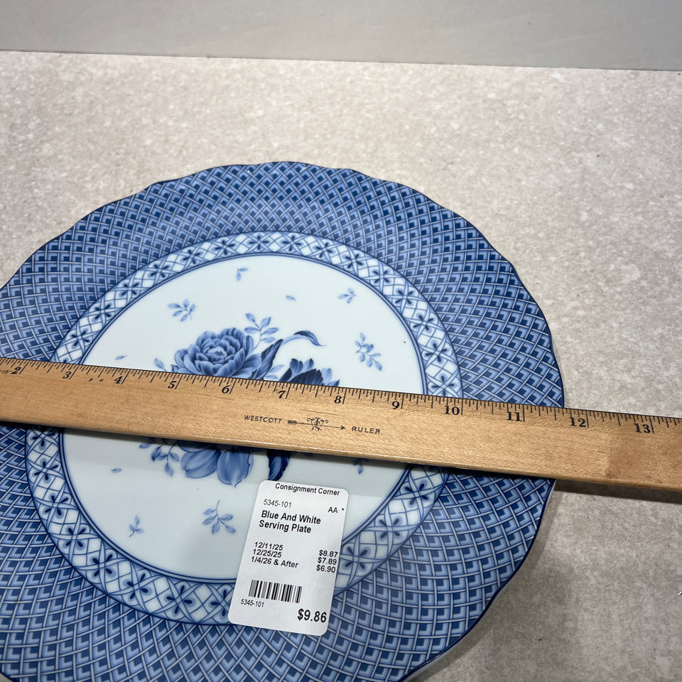 Blue And White Serving Plate