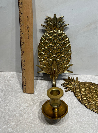 Set of 2 Brass Candleholders