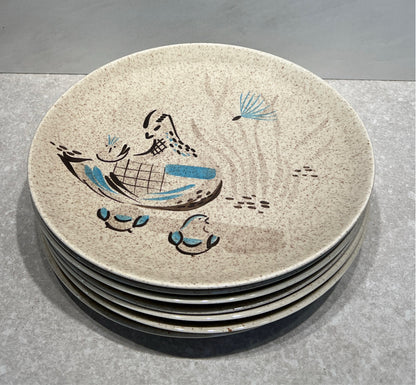 Set of 8 Red Wing Dinner Plates