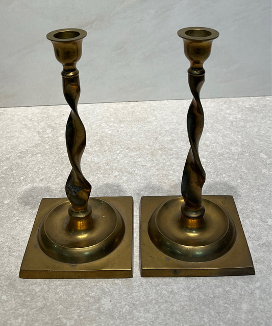 Pair of Brass Candlholders