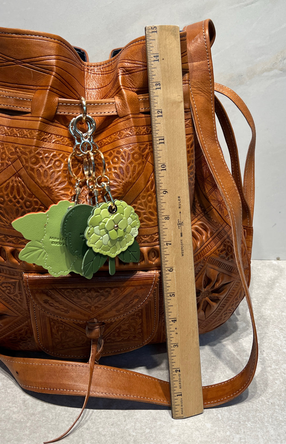 Moroccan Leather Bucket Bag