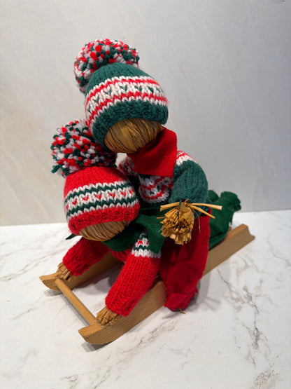 Sledding Figurine
