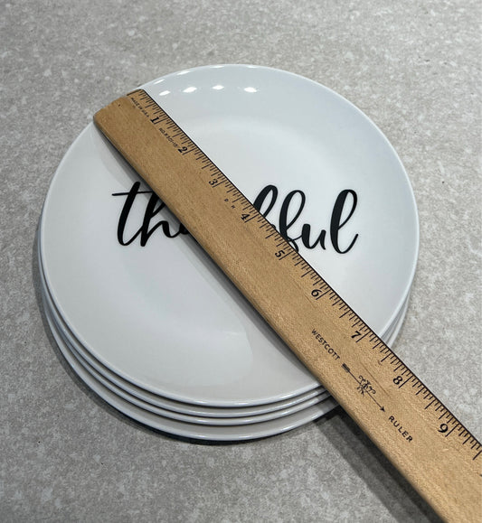 Set of 4 Thankful Plates