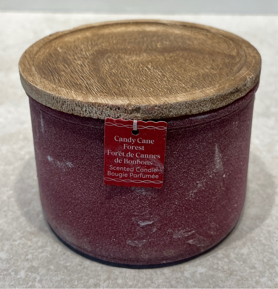 Candy Cane Forest Candle