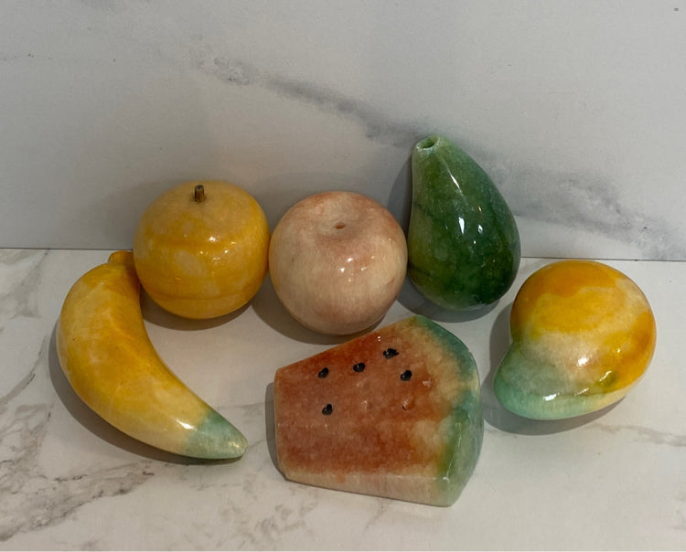 Lot of Alabaster Fruit