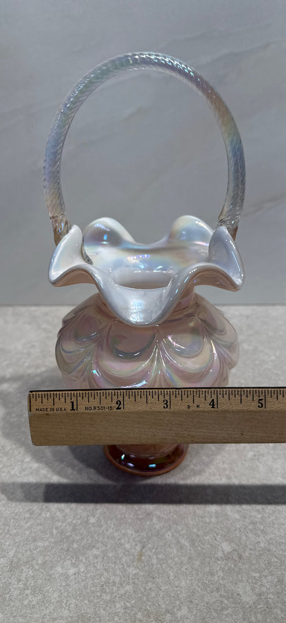 Fenton Iridescent  Drapery Basket