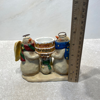 Snowman Candle Holder