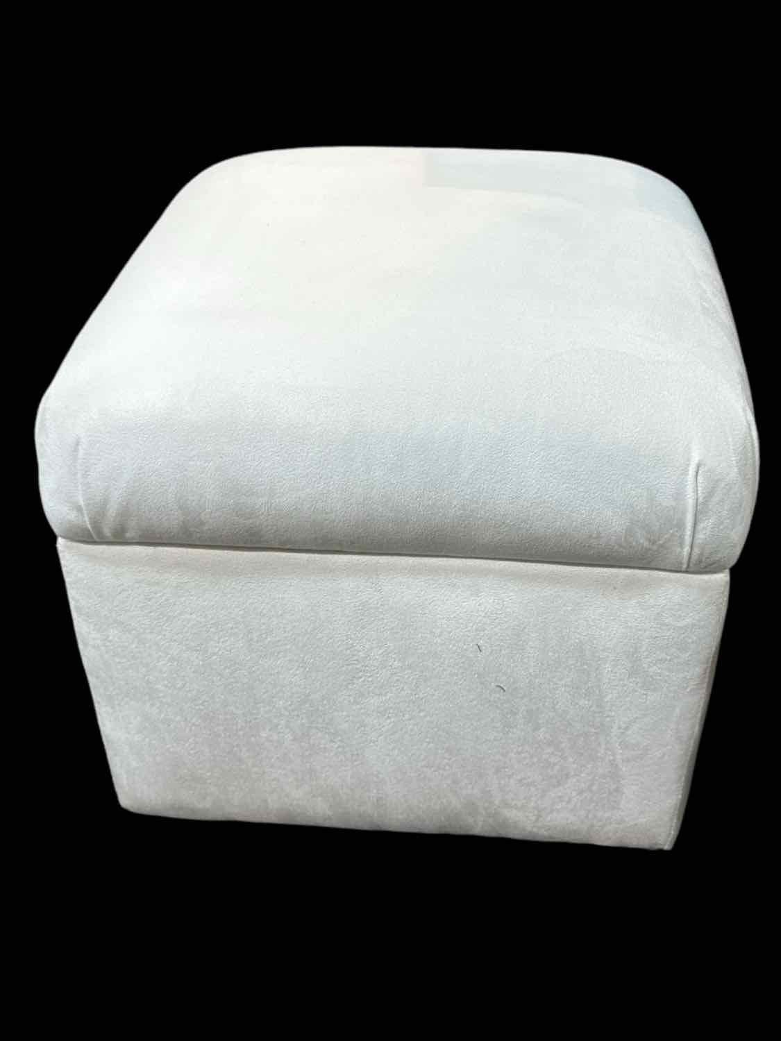 White Storage Ottoman