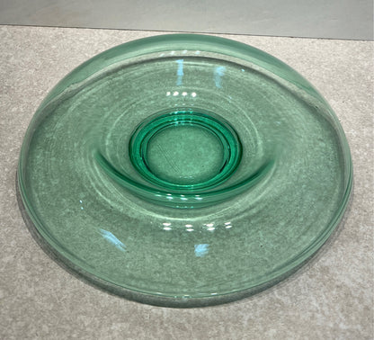 Uranium Glass Rolled Edge Bowl