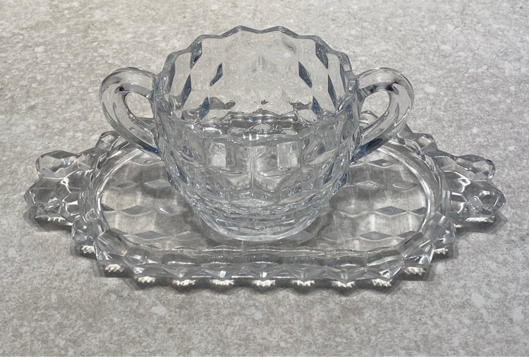 Fostoria Creamer With Tray