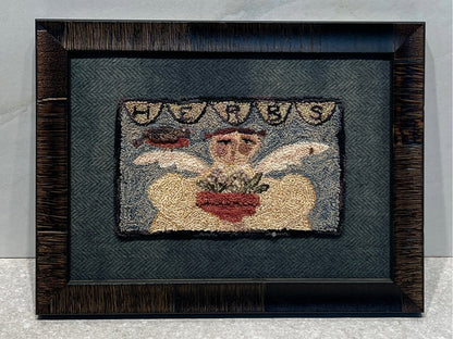 Prim Punch Needle Garden Angel Wall Decor