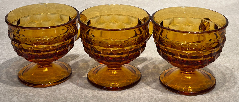 Set of 3 Amber Cups