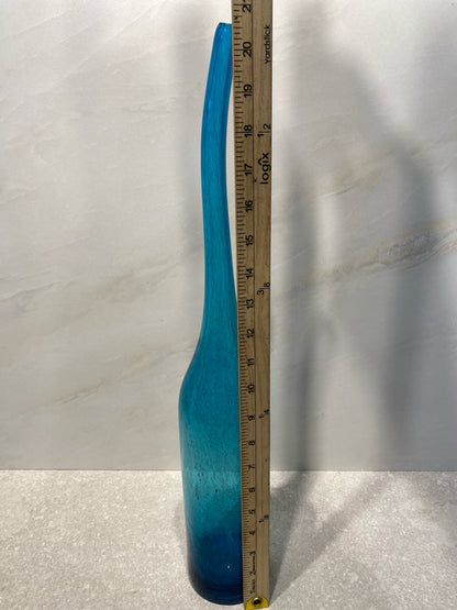 Blue Gooseneck Vase