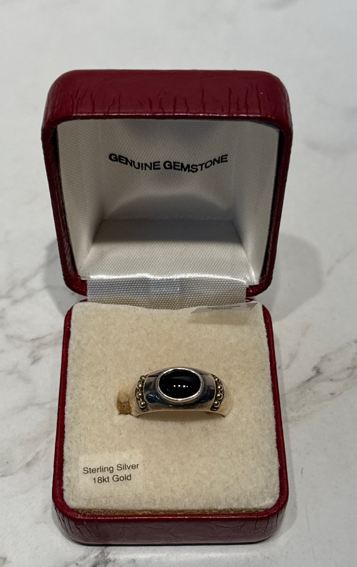 Sterling & 18K Ring - Size 7