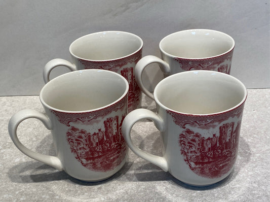 Set of 4 Old Britain Castles Mugs