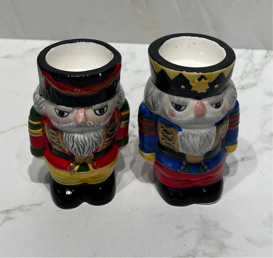 Pair Of Nutcracker Candle Holders