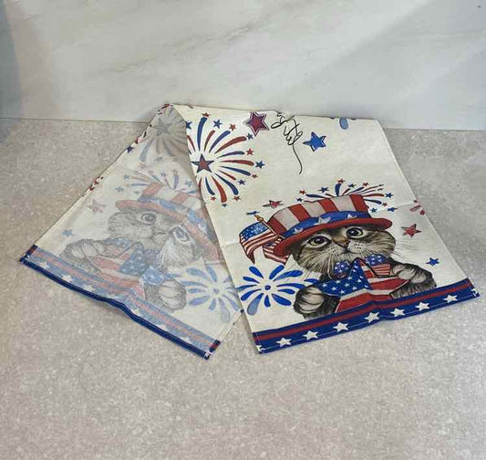 Cat Patriotic Runner