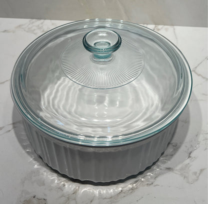 Covered Corning Ware Bowl